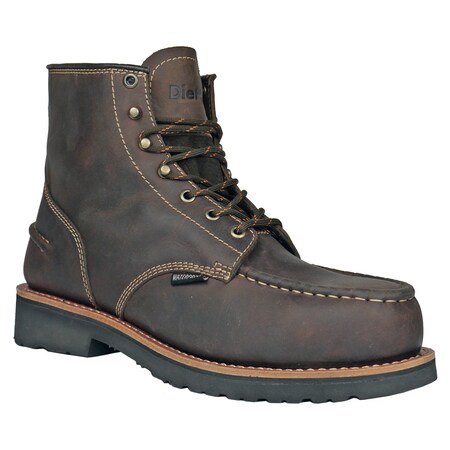Hoss Boot Co DieHard Monte Moc Toe Work Boot, Dark Brown, 9.5 D, D DH60460